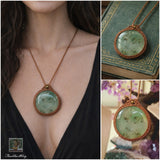 Green Chrysoprase Wrapped in Caramel