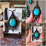 Blue Turquoise Wrapped in Dark Mocca