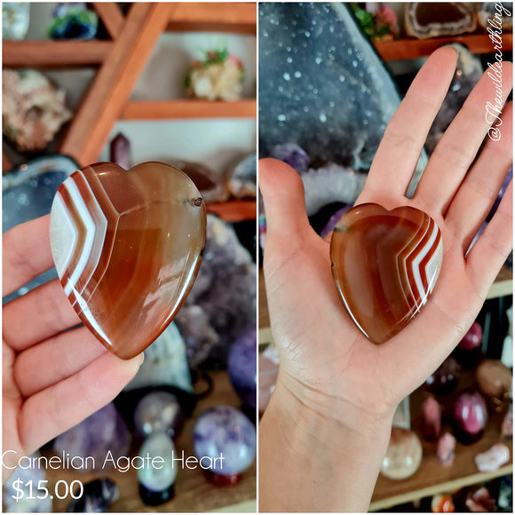 Carnelian Agate Heart