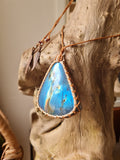 Labradorite Wrapped in Caramel & Cream