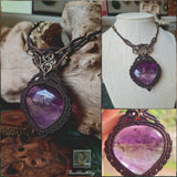 Amethyst Heart Wrapped in Dark Mocca