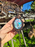 Moonstone Wrapped in Black & Spectrolite